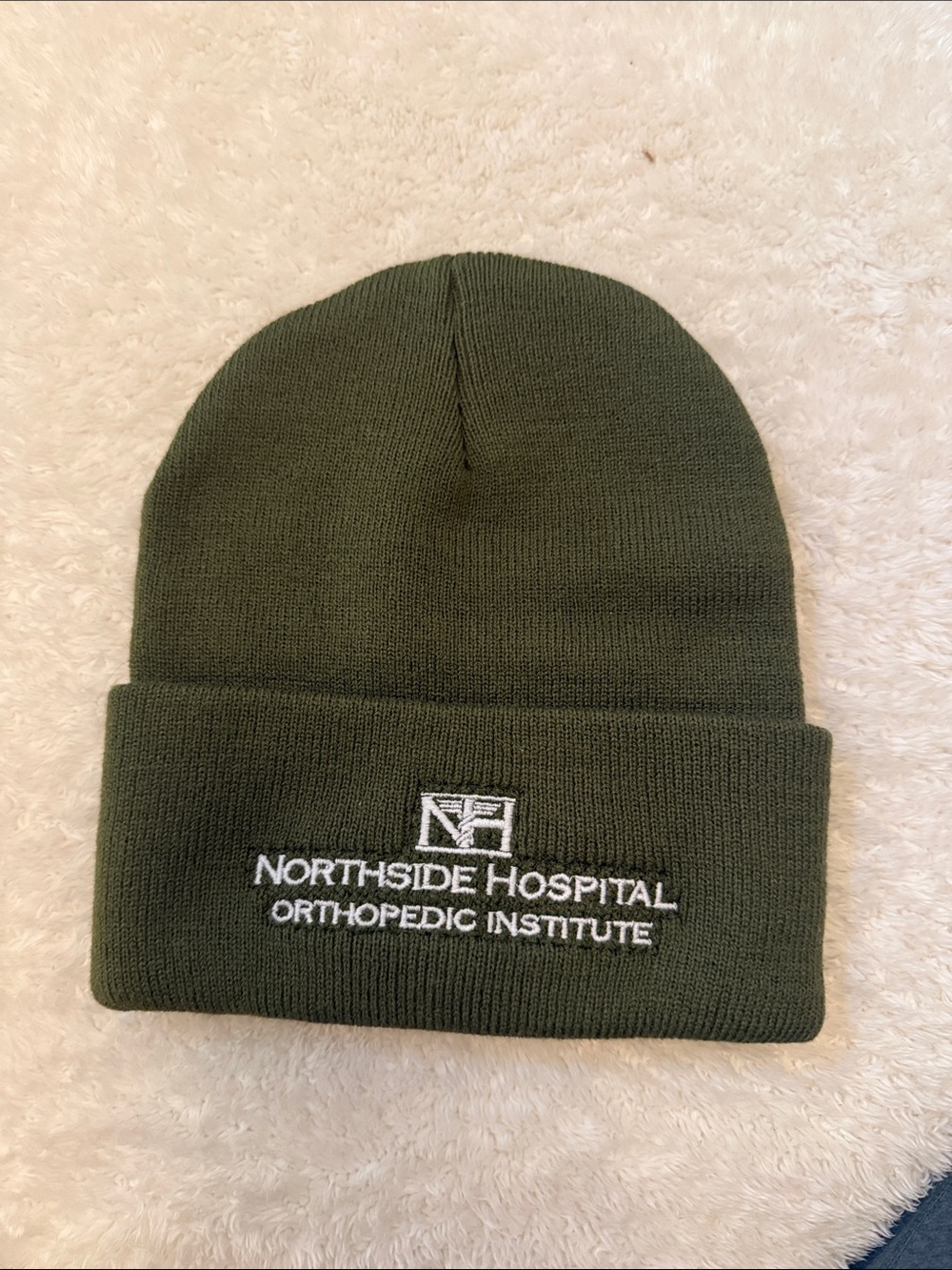 NWOT Northside Hospital Orthopedic Institute Beanie - Olive Green